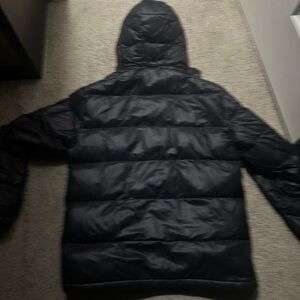 Black Puffer Jacket with Hood